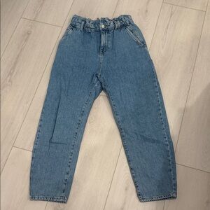 Zara High-Waisted Rushed Blue Jeans SZ 4 (25/26)
